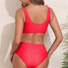 Hot-selling Split Swimsuit Multi-color Printed Sports Splicing Swimsuit Two-piece Set BIKINI Women