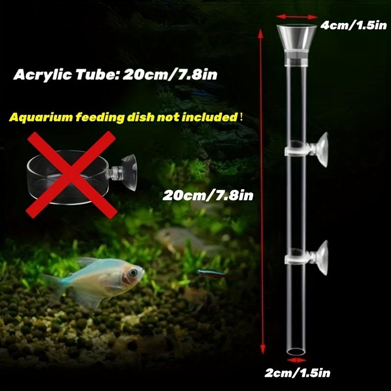 1pc Acrylique Aquarium Tube et Plat d'Alimentation pour Crevettes, Transparent Aquarium Tube d'Alimentation pour Crevettes Plateau Bol d'Alimentation pour Crevettes Escargots