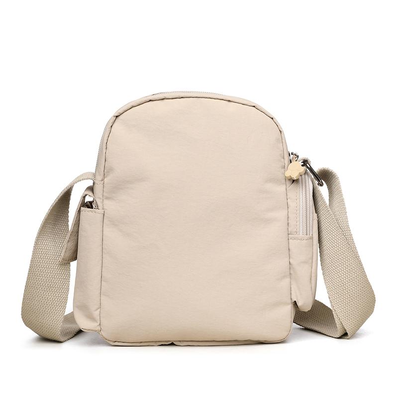 Sac Carré Petit en Nylon Imperméable Sac Léger pour Téléphone Portable pour Femmes Sac Bandoulière Commuter Multi-Poches