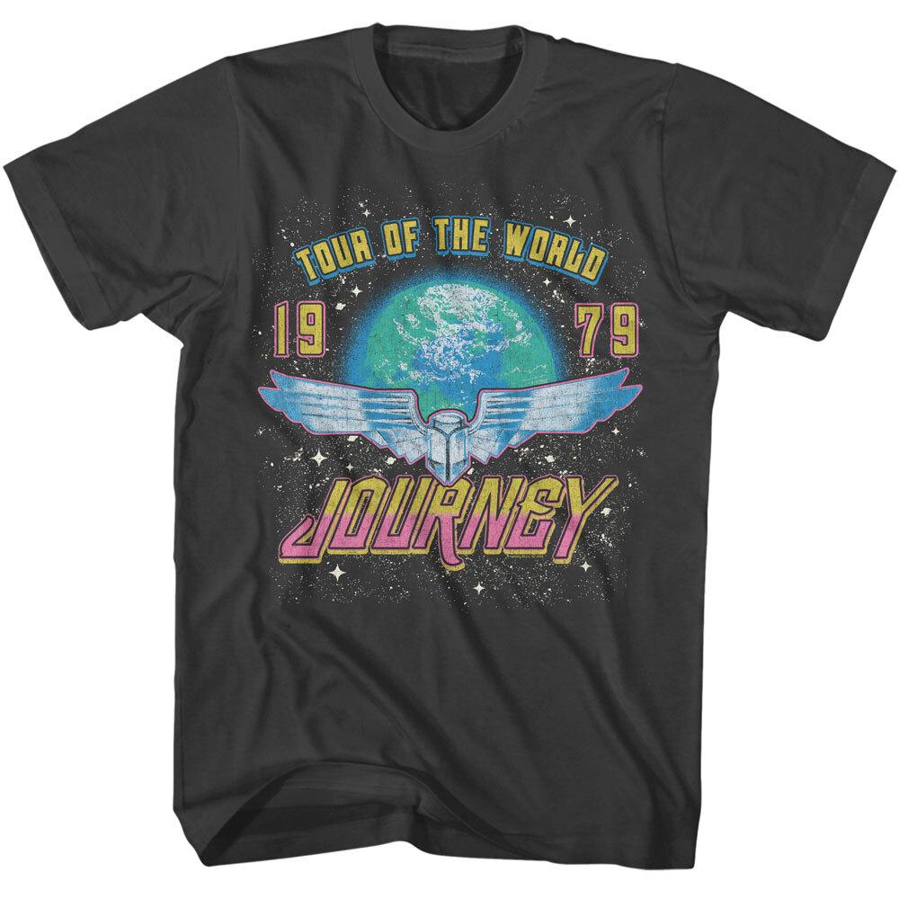 

Journey T-Shirt 1979 World Tour Rock Band Men039;s Official Steve Perry Cotton Unisex T-Shirt XXXL