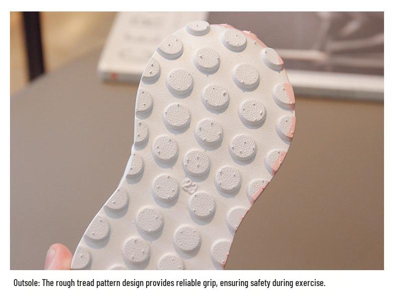 Children's Running Shoes - Soft Sole, Two-Stripe, Breathable, for Boys and Girls Aged 1-6.