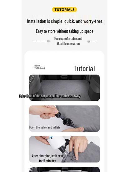 Tesla Model Y Rear Seat Car Bed Mattress for Camping