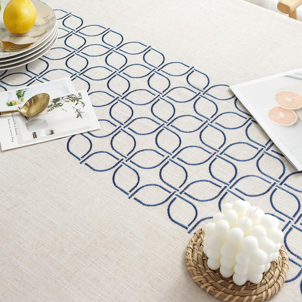 Henggang Tablecloth Cotton And Linen Table Flag Four-Leaf Clover Coffee Table Cloth Rectangular Tablecloth