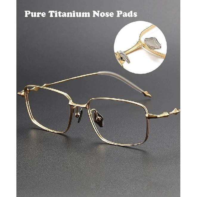 Fashion Square Titanium Glasses Frame Men Women Brand Design Optic Ultralight Luxury Eyeglasses Thin Rim Korea Style Spectacles