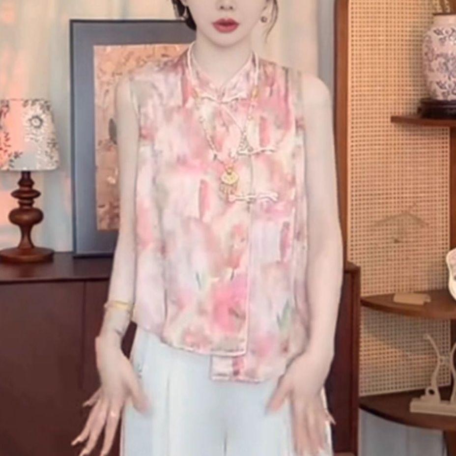 

2025 summer new design sense niche sleeveless vest women loose and thin outer shirt women M [Recommended within 50kg]