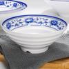Blue & White Melamine Noodle Bowl: Imitation Porcelain Tableware for Ramen, Soup, Wonton, or Beef Noodles in Noodle Shops