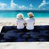 1pc, Blue Ocean Style Large Soft Beach Towel with Turtle Totem Print, Microfiber Bath Towel, Quick-Drying and Super Absorbent