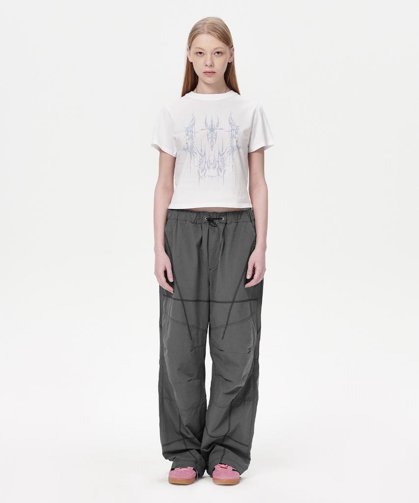 MAHAGRID Tattoo Crop Tee White(Mg2Emft582A)