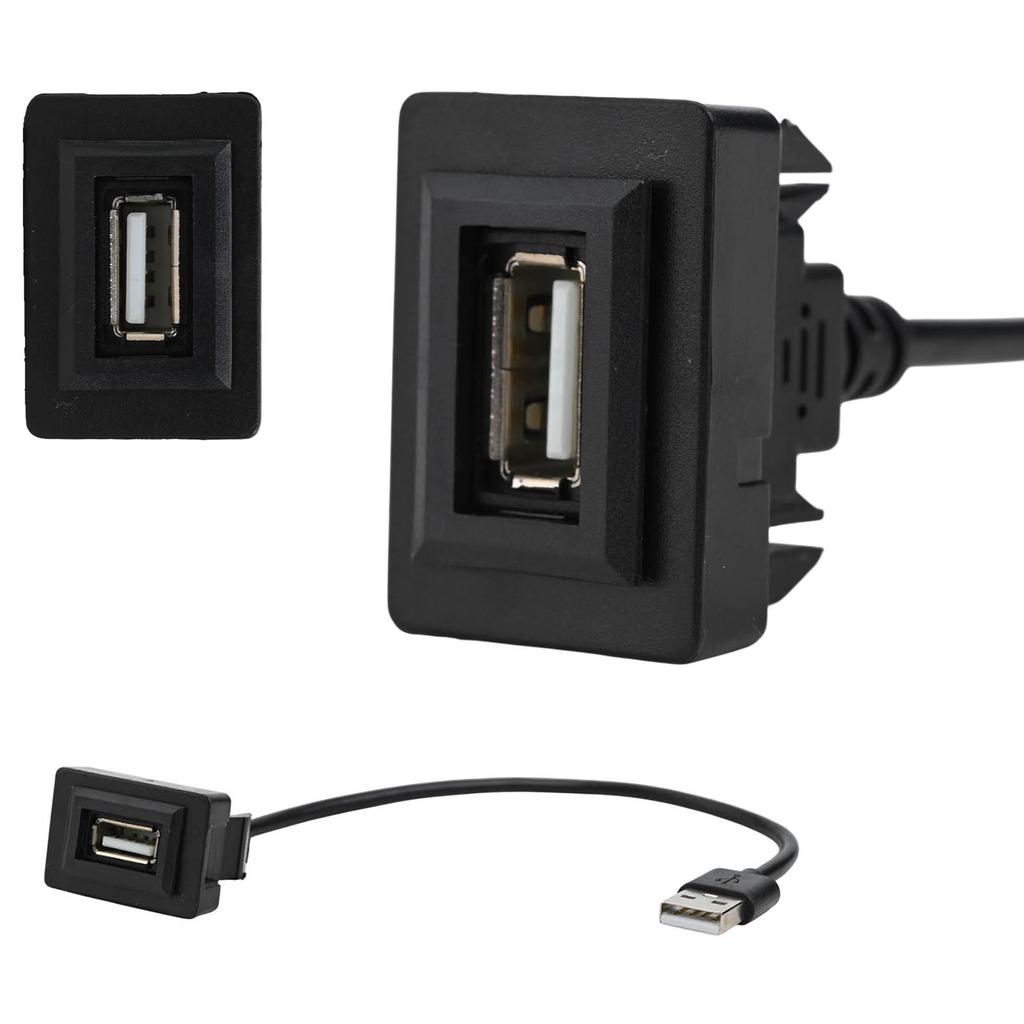 Car Dashboard Flush Mount USB 2.0 For Toyota Short Dash For Hilux For Prado For Landcruiser Panel Extension Cable Adapter