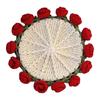Crochet Rose Bouquet Coaster Heat-resistant DIY Handmade Knitting Flower Coffee Mug Cup Mat Kitchen Countertop Table Desk Decoration