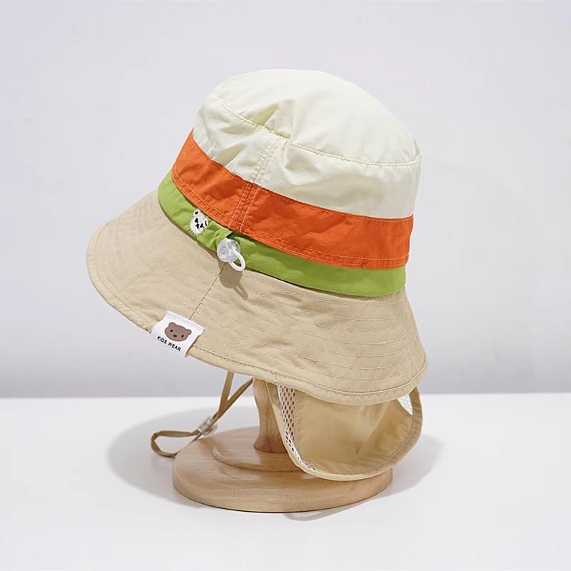 Kids Summer Mesh Sun Hat Breathable UV Protection Bucket Cap for Boys Girls Students Outdoor Yellow Shade