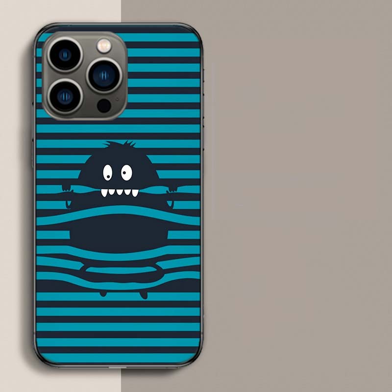 

Illustration on Vertical Stripes Phone Case For Iphone 17 Air 15 Pro 14 Plus 16 Pro Max 17E 16E 12 13 Mini 11 Cover Cute Fundas iPhone 17