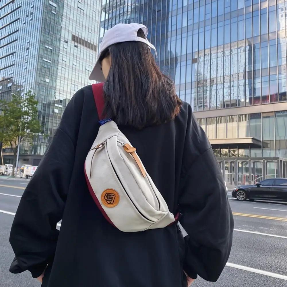 Chest Bag Fashion Casual Versatile Crossbody Bag Multi functional Large Capacity Trendy Sports Waistpack
