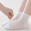 5Pairs/Set White Thin Mesh Socks Summer Student Sport Sock Soft Kids Running Midtube Children's Socks For Boys Girls 2-12Years