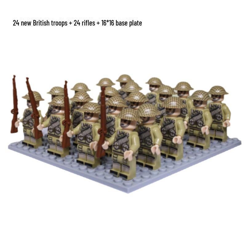 Eighth Route Army Minifigure Set: 24 Educational Assembly Building Blocks
