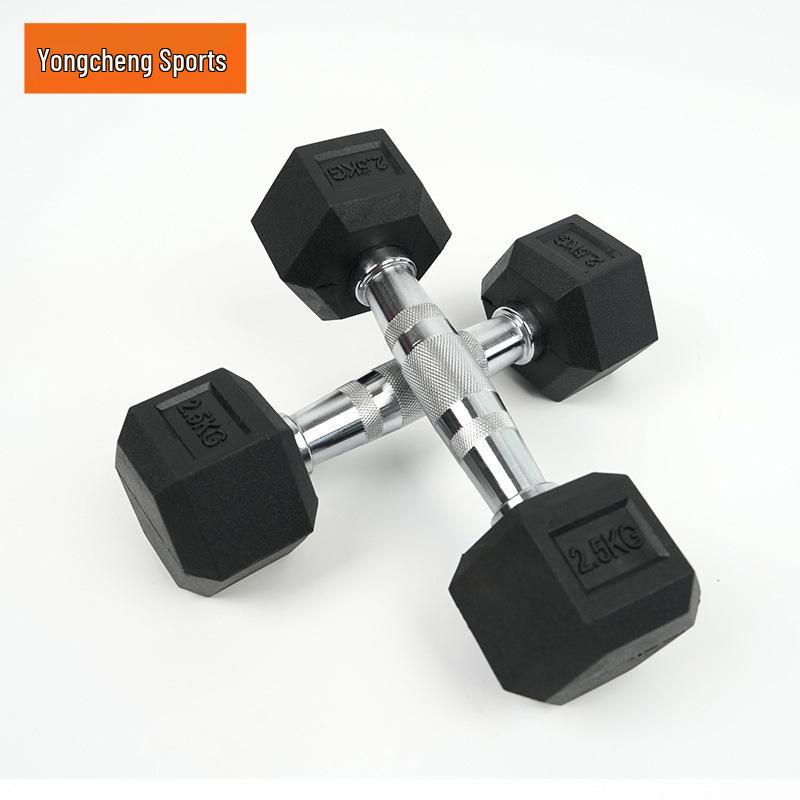 Men s Hex Dumbbell Gym Bag: Fixed Pure Steel Cast Iron for Home Fitness 5LB