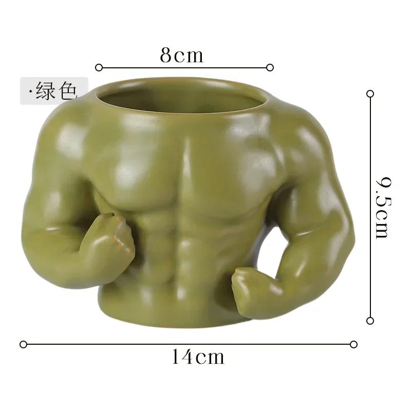 1pc 300ml New Arrivals Creative Water Cup Personality Birthday Gift To Boyfriend Boudoir Ceramic Mug Creative Beefy Muscle Cup