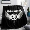 1PC Tokio hotel Print Flannel Blanket, High quality All Seasons, Home Decor, Warmth and Comfort, Perfect for Christmas Gifts