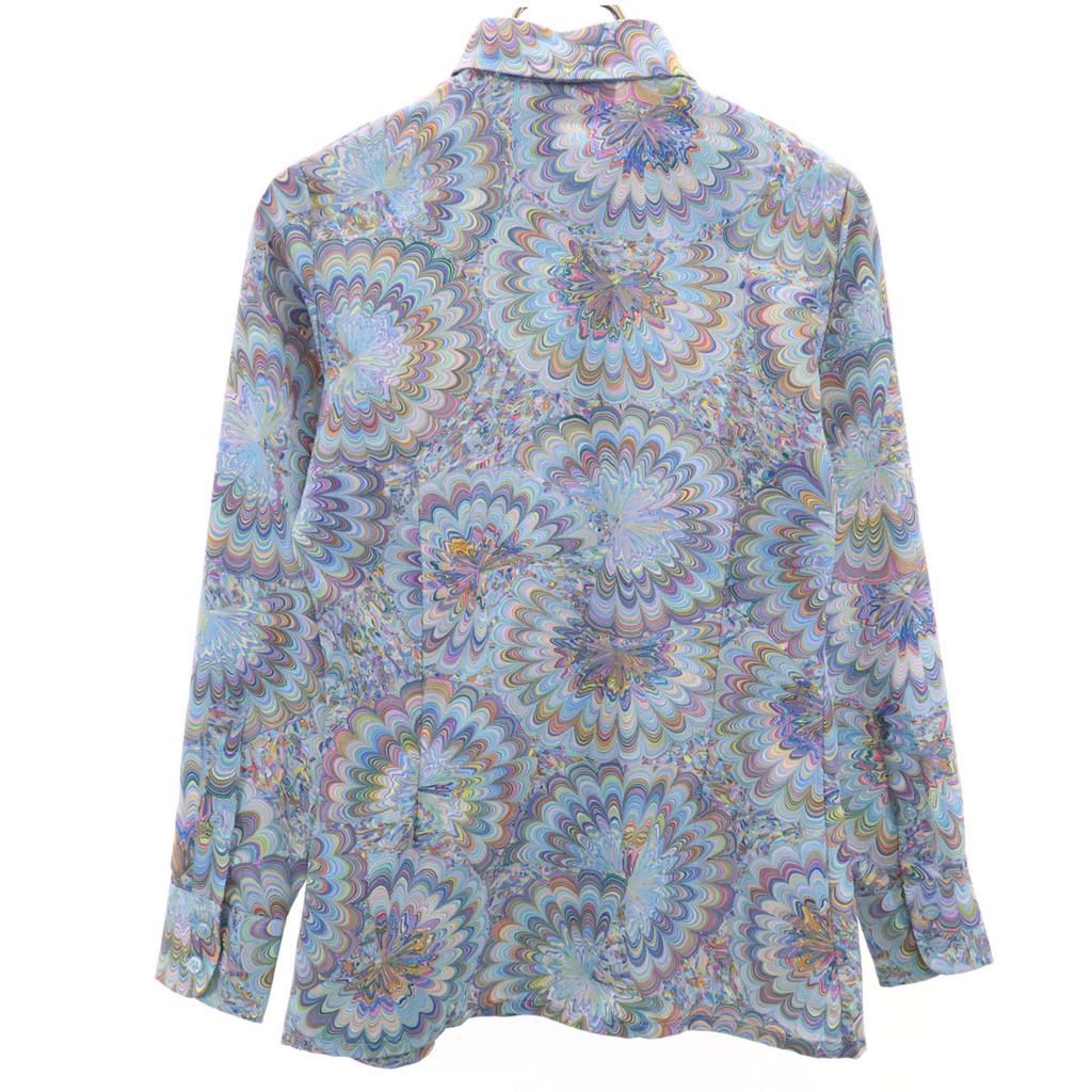 Allison Peters 70s vintage Psychedelic Pattern Long sleeve shirt 9 Multi Women Used