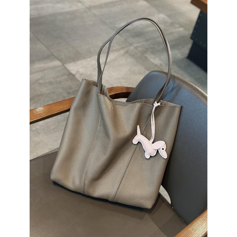 

Сумка-тоут из коровьей кожи первого слоя, ленивая сумка для покупок, сумка большой вместимости, на плечо, повседневная, кожаная, сумка для мамы и ребенка