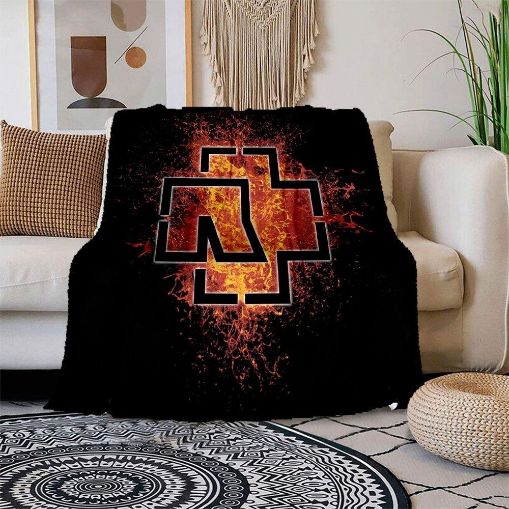 

Flame Cross T-Shirt - Fiery Graphic TeeBlanket Flannel Throw Blanket for Sofa, Bed, Travel, Camping, Office, Couch, Chair, And Bed Gift for 150x180cm