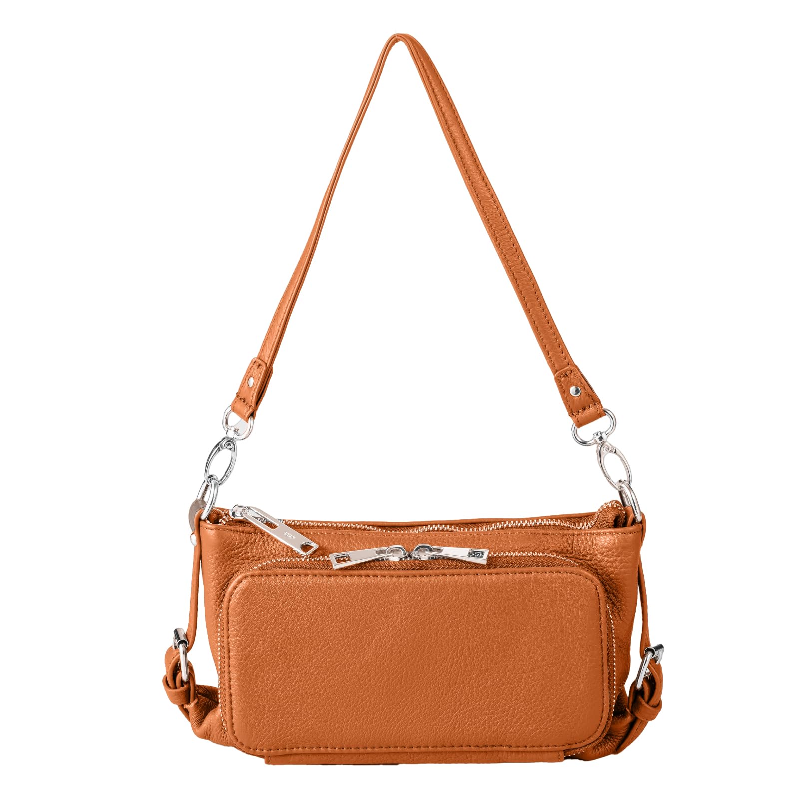

IMAI BAG с 1977 года Кошелек-сумка через плечо QUAY, Кошелек-клатч, Натуральная кожа, Женский, 44460N (Коричневый с серебряной фурнитурой)