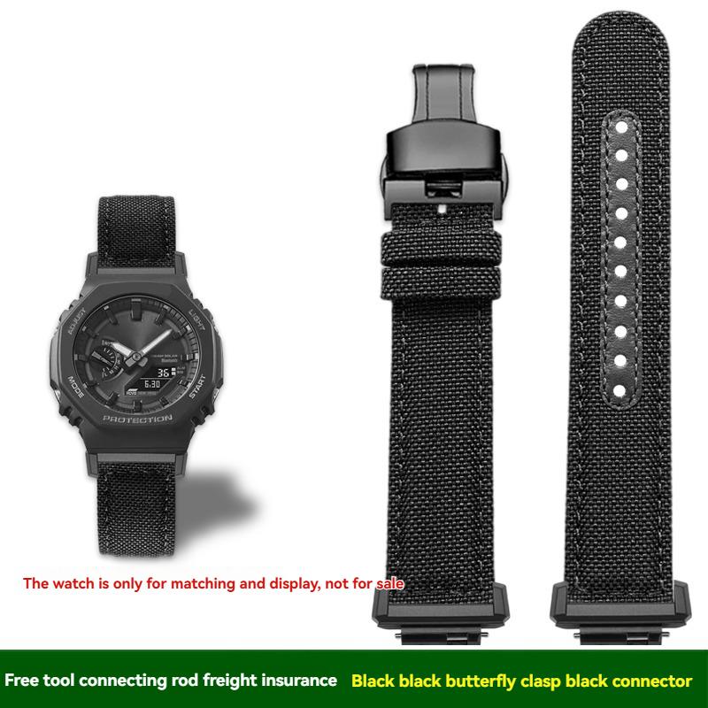 Für Casio GA-2100/1A1PR GA2110 GA-B2100 Serie Uhr achteckig Sport Nylon Canvas Bergsteigen wasserdicht Uhrenarmband