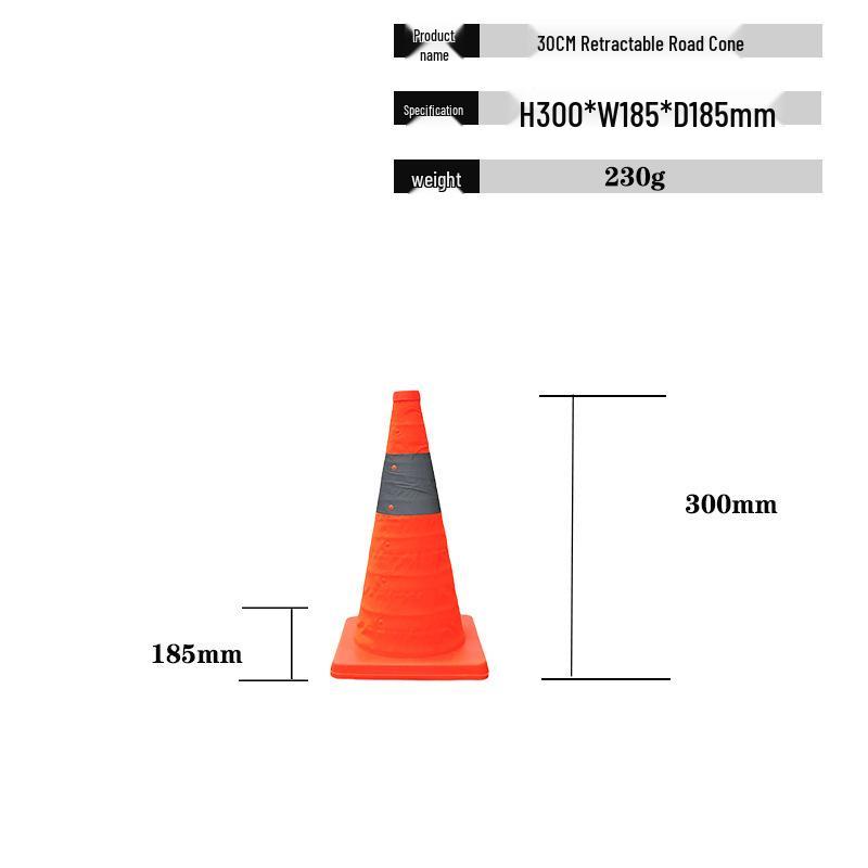 70CM Lightweight Retractable Anti-Collision Bollard Parking Cone