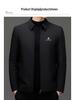 Pierre Cardin Men's Executive Plus Velvet Lapel Jacket - 2025 Autumn/Winter Mid-Aged Dad Suit Collar Outerwear