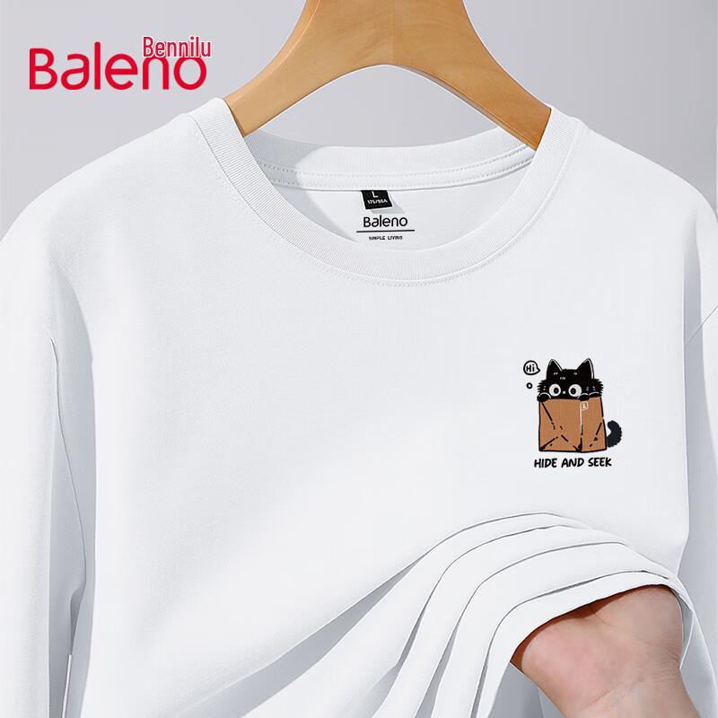 Baleno Men s JPB Black Cat Print Long Sleeve T-Shirt L