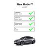 TESY For Tesla Model YL Y Launch Juniper Standard Car Door Side Storage Box Front Rear TPE Door Storage Organizer Tray