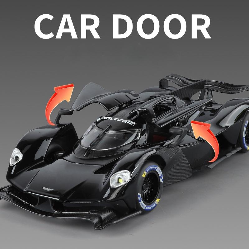 1/24 Scale Diecast Model of Aston Martin Valkyrie Alloy Sports Car Toy with Sound and Light Children Boy Birthday Gift Home Decor