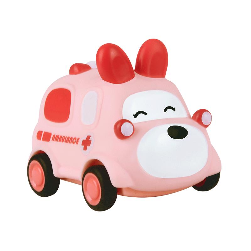 Carro de brinquedo para bebês, chocalho, carrinho de rolamento para crianças de 1 a 3 anos, carro de pressão e movimento, caminhão movido a fricção, chocalhos macios para bebês, presente de aniversário para meninas