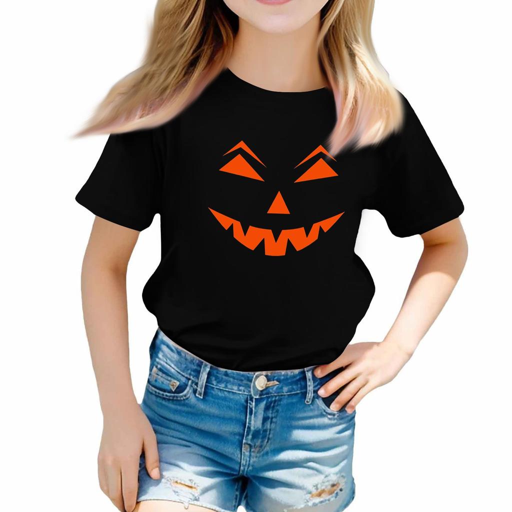 Toddler Girl Boy T-Shirts Halloween Day Kids Top Boys And Girls Printed Short Sleeved T-shirt