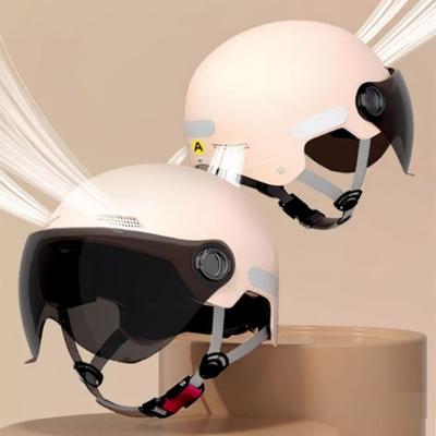 Men's Summer Motorcycle Helmet, Open Face Design, Suitable for Electric Scooters and Bikes