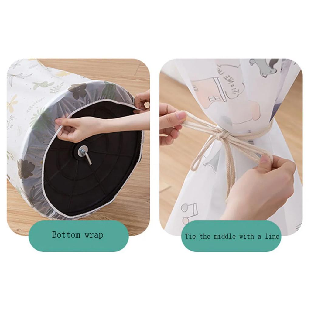 Floor Fan Cover Washable Waterproof Dustproof Standing Round Electric Fan Protective Cover Household Universal Storage Cover