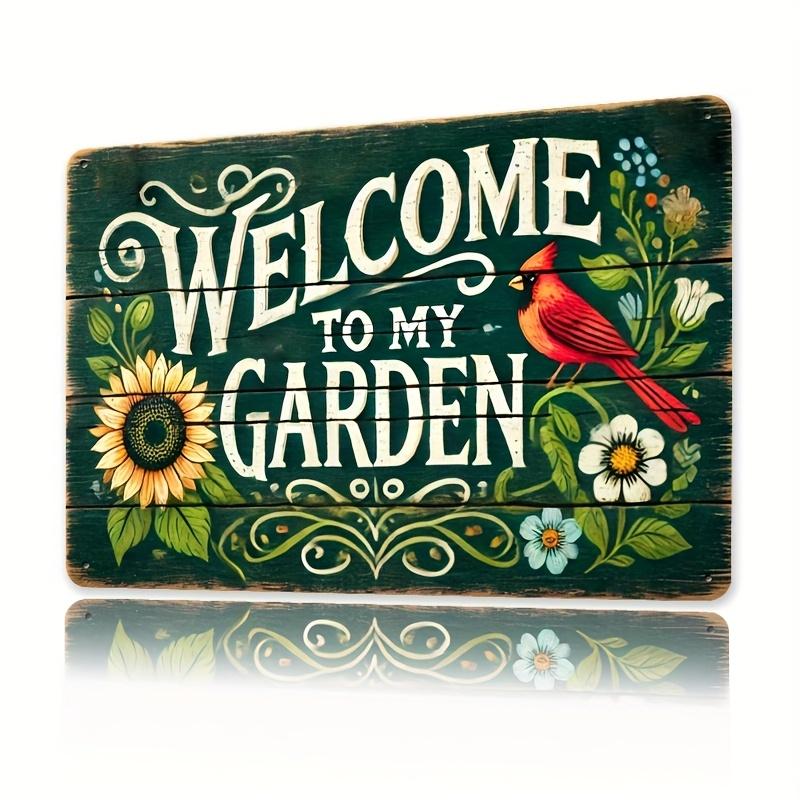 

Room Decor Vintage Garden Theme Decorative Metal Sign Welcome to My Garden Iron Plaque for Yard Lawn Outdoor Spa aluminum 20x30cm