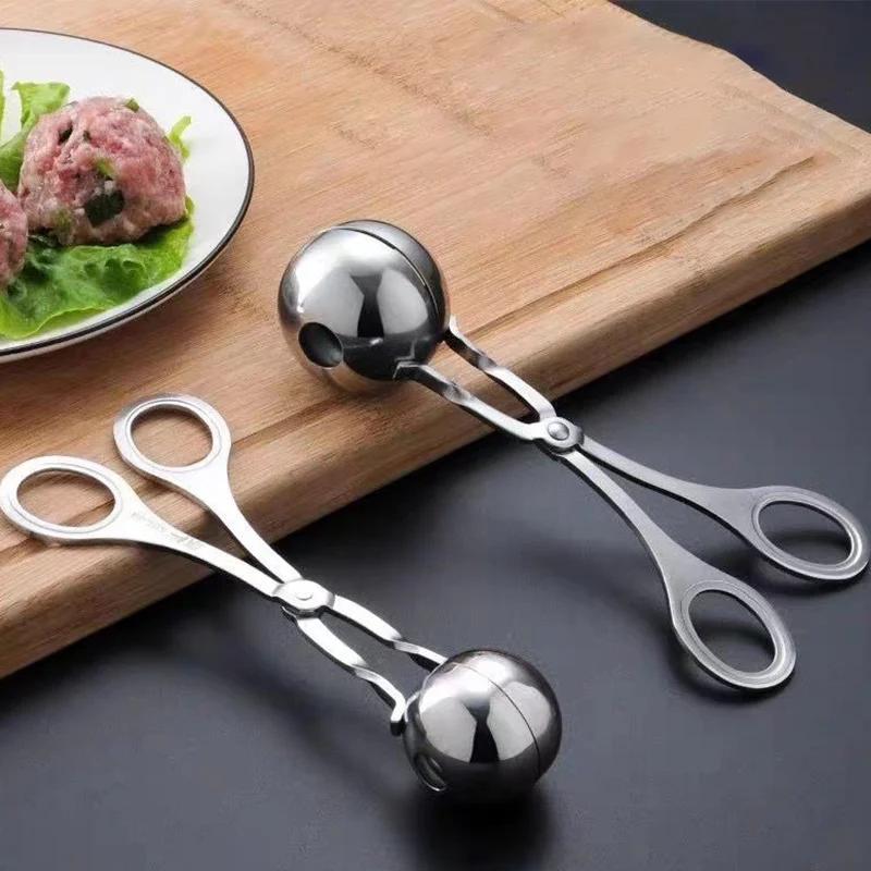 Meat Ball Maker Tool Round Stainless Steel Non Stick Meat Ball Rice Ball Shaper Spoon Mold Household Kitchen Convenience Gadget