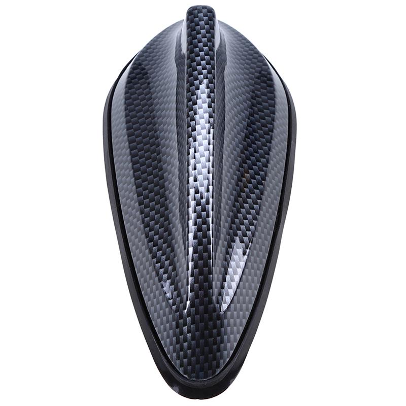 High Gloss Carbon Fiber Style Fin Antenna Radio Signal Aerial for Car Roof Decor