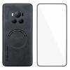WANLONFENG YBP Series For Honor Magic6 Pro 5G Magnetic Case with Tempered Glass Film PU Leather+TPU Phone Cover Precise Cutouts