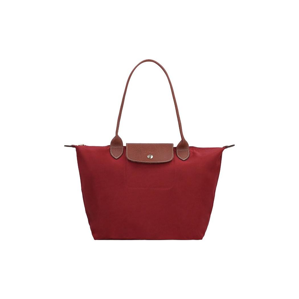 

Longchamp Le Pliage 31 Мінімалістична застібка-кнопка та блискавка Перероблений канвас зі шкіряною обробкою Сумка-тоут Сумка для покупок Жіночий тоут Червоний 1899089P59 Red
