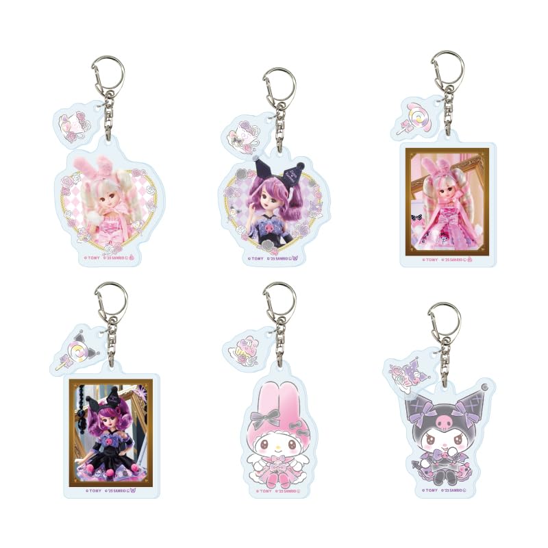 LiccA x Sanrio Characters 01 Acrylic Keychain with Box of 6 Parts,
