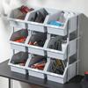 White/Grey Stackable Desk Organizer Plastic Desktop Storage Box Grooved Storage Boxes  Jewelry