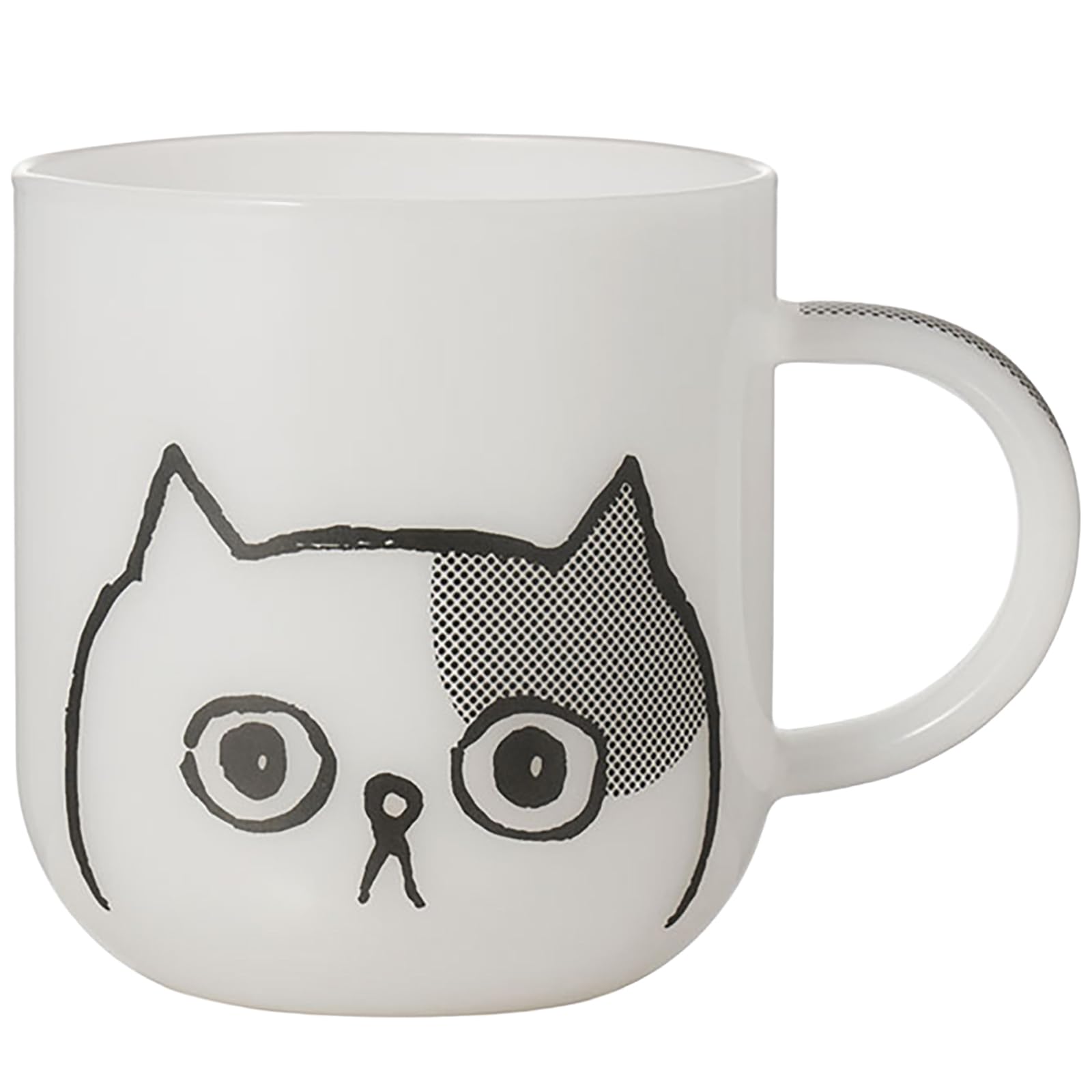 

Стеклянная кружка Otsuka Large Cat Milky, подходит для микроволновой печи и посудомоечной машины, Изделие № 49P177 Nyankozu , Жаропрочное стекло, Прибл.. 350 мл, Дизайн, белый