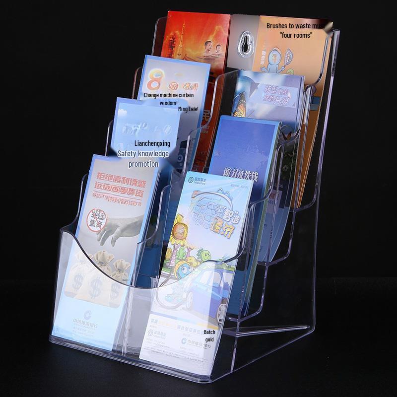 A4 Acrylic Three-Layer Brochure and Leaflet Display Stand