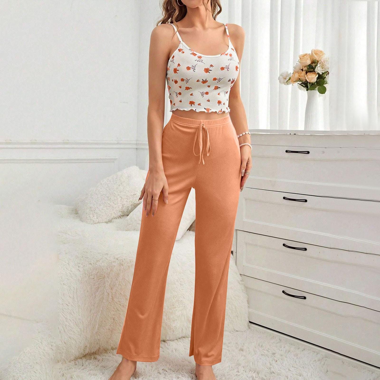 

Женский домашний костюм из двух предметов, мягкий и удобный, летний комплект для отдыха на открытом воздухе XL шафрановый