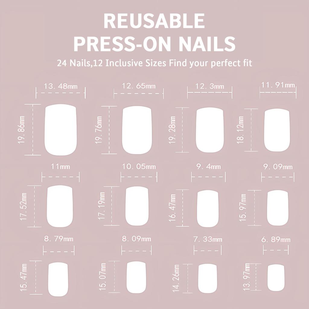 24Pcs Short Artificial Nails Solid Color Gradient White Enhancing Simple Fake Nails for Women Daily Wear Party Use