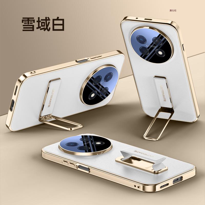 Applicable To Huawei 90promax Mobile Phone Case Bracket Wristband 90plus All-inclusive Lens Anti-drop Business Leather Case