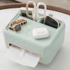 Desktop Tissue Box Multifunctional Home Tissue Dispenser Remote Control   Box for Living Room Restaurant
