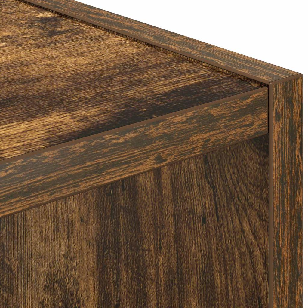 Nightstand 2 pcs Smoked Oak 25.5 x 22 x 49.5 cm
